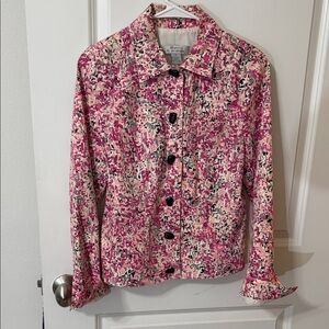 Savvy Pink and Gray Floral Jacket